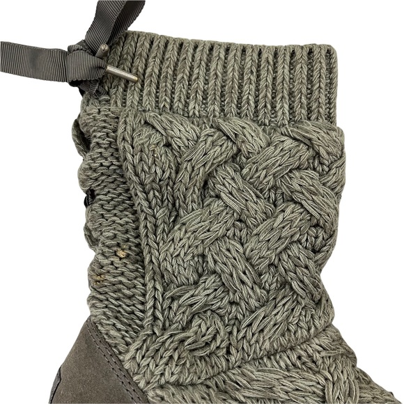 UGG Isla Sweater Cable Knit Boots in Gray Size 7 - Picture 3 of 16